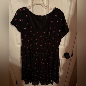 Torrid black baby doll fox dress size 12